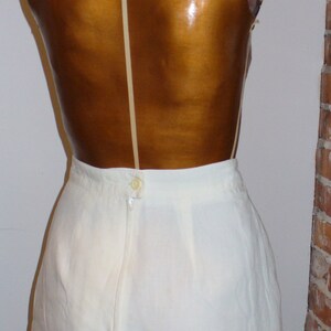 Vintage Max Mara Made in Italy Linen Skirt Size 4 US image 5