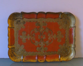 Vintage Made in Italy Gilded  Tray