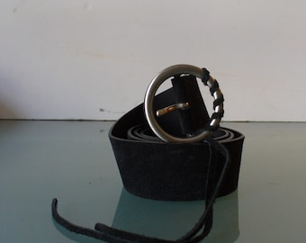 New York & Company Made in Italy Boho Suede  Leather Belt Size S