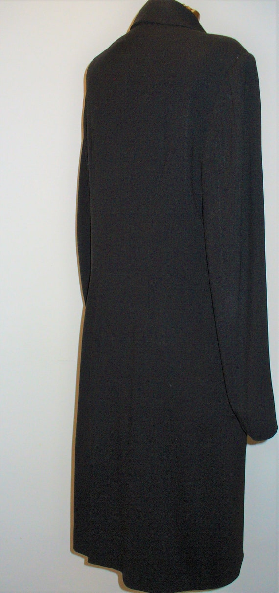 Cinzia Rocca Made in Italy Black Gaberdine Coat - image 7