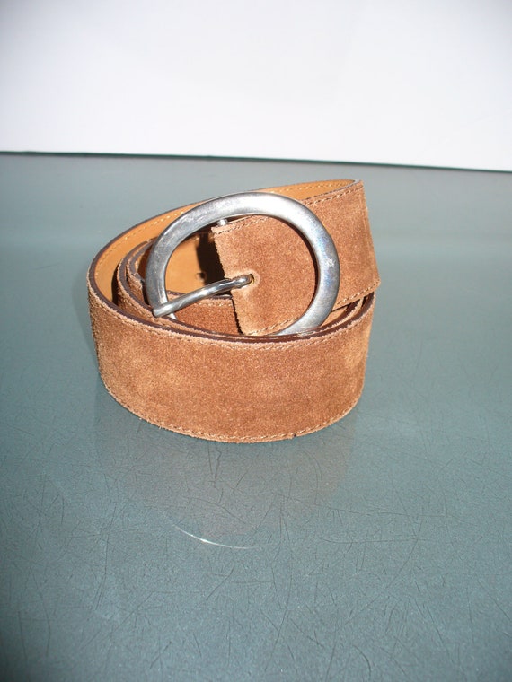 Ann Taylor Made in Italy Boho Suede Leather Belt Size M  display picture 1