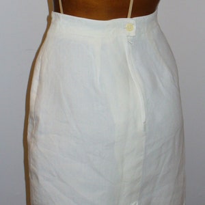 Vintage Max Mara Made in Italy Linen Skirt Size 4 US image 7
