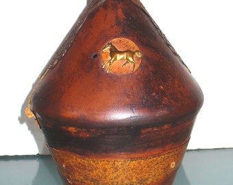 Made in Italy Vintage Leather Clad Decanter