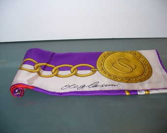 Vintage Made In Italy Oleg Cassini Square Scarf
