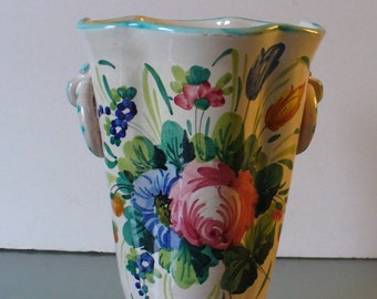 Vintage Made in Italy  Pottery Rustic Vase