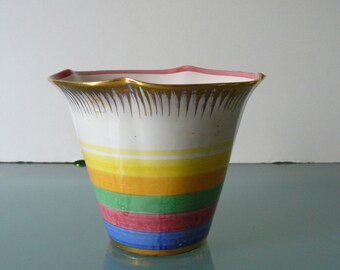 Vintage Made in Italy Hand Painted Flower Pot