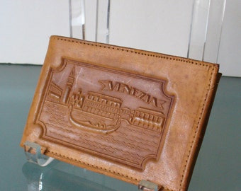 Vintage Venezia Tooled Leather Souvenir  Wallet