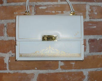 Vintage Florentine Leather Accordion Bag Made in Italy