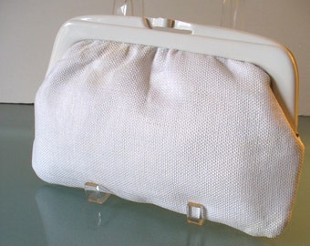 Made in Italy Linen Clutch Bag