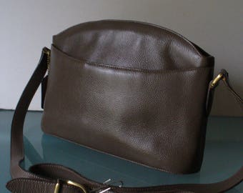 Coach Made in Italy Taupe Pebbled Leather Bag