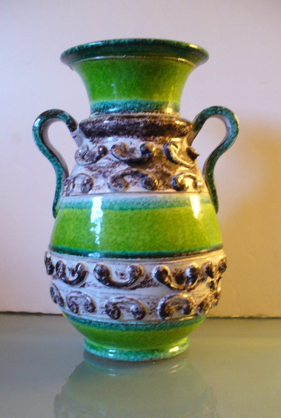 Vintage Large Made in Italy Ceramic Vase Etsy