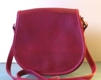 Vera Pelle Saddle Bag Style Purse Made in Italy