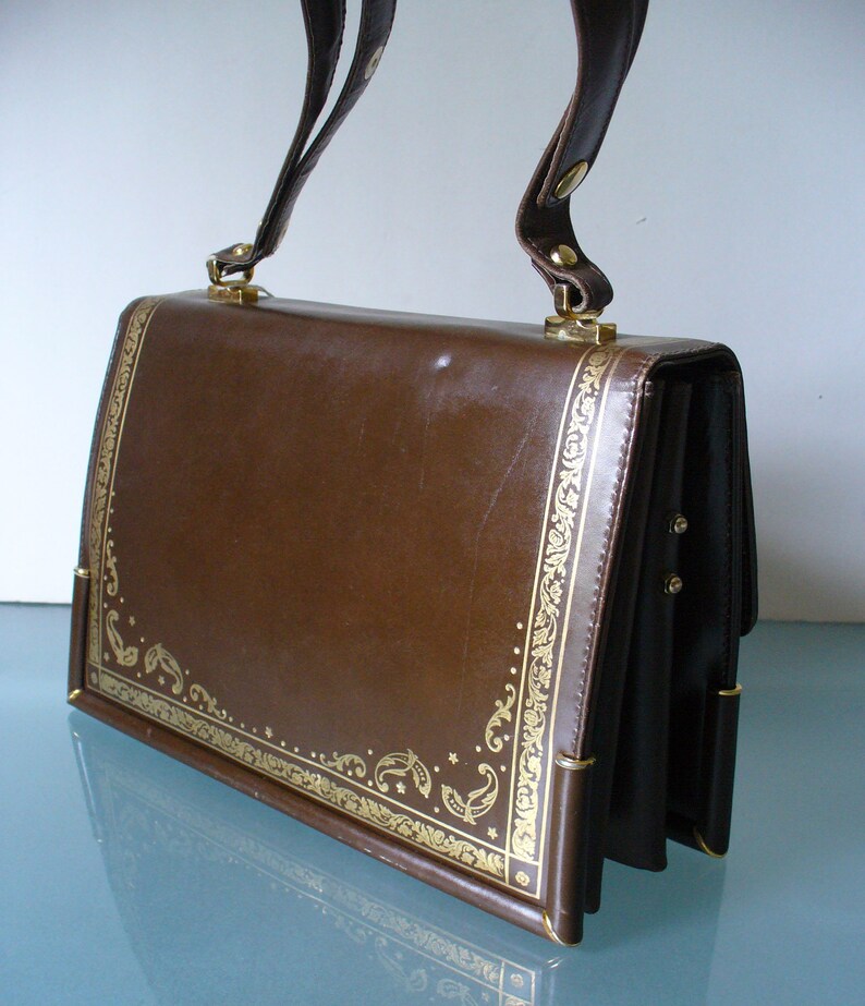 Vintage Leather Guild Florence Messenger Bag Made in Italy Etsy