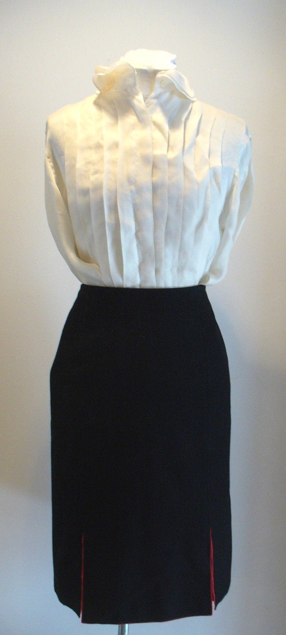 Vintage Willi Smith Made in Italy Black Skirt Siz