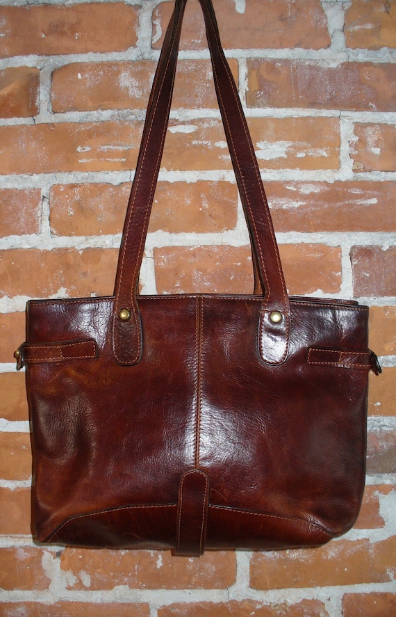 Made in Italy Old Angler Leather Tote Bag