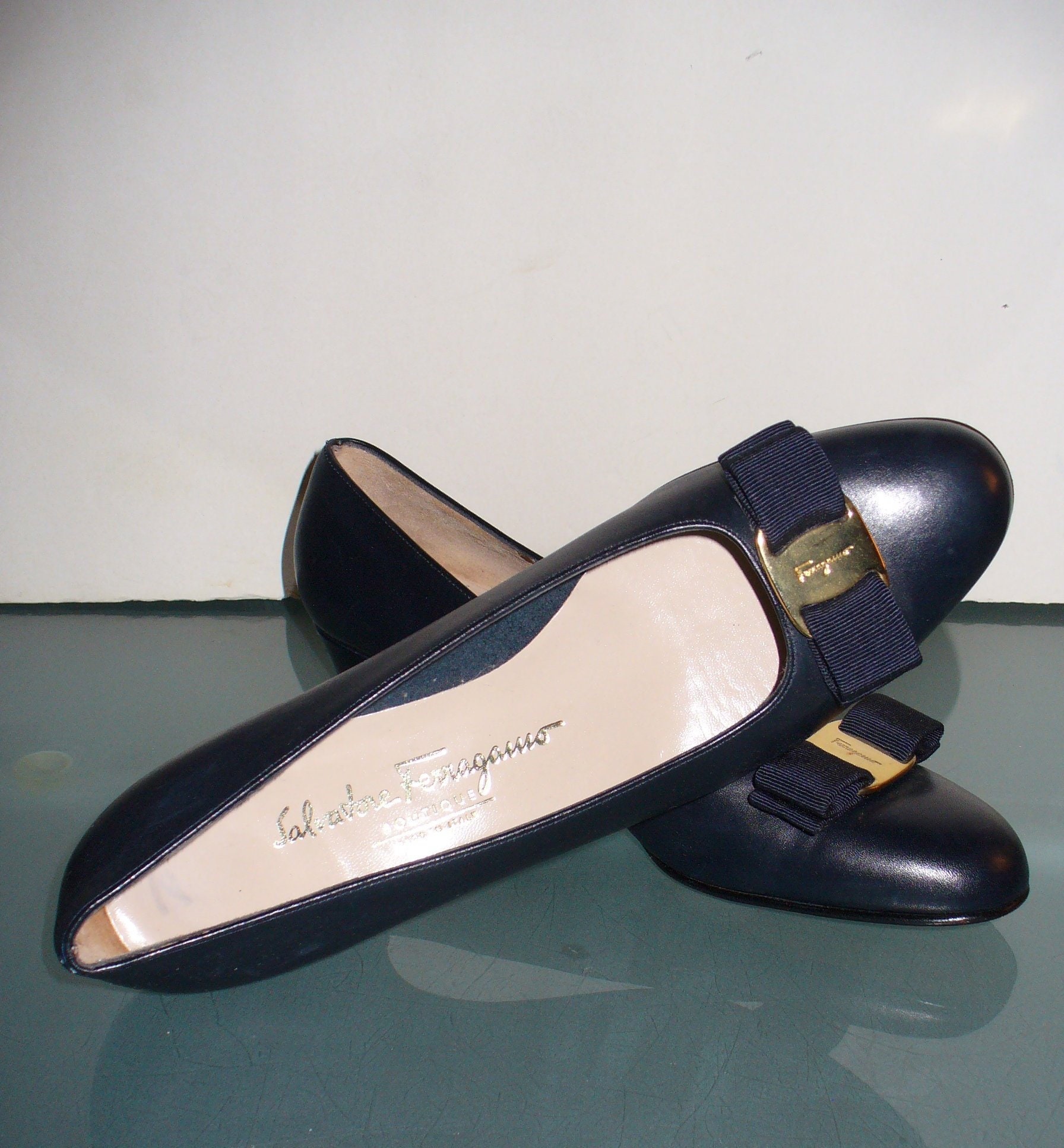 navy flats size 9