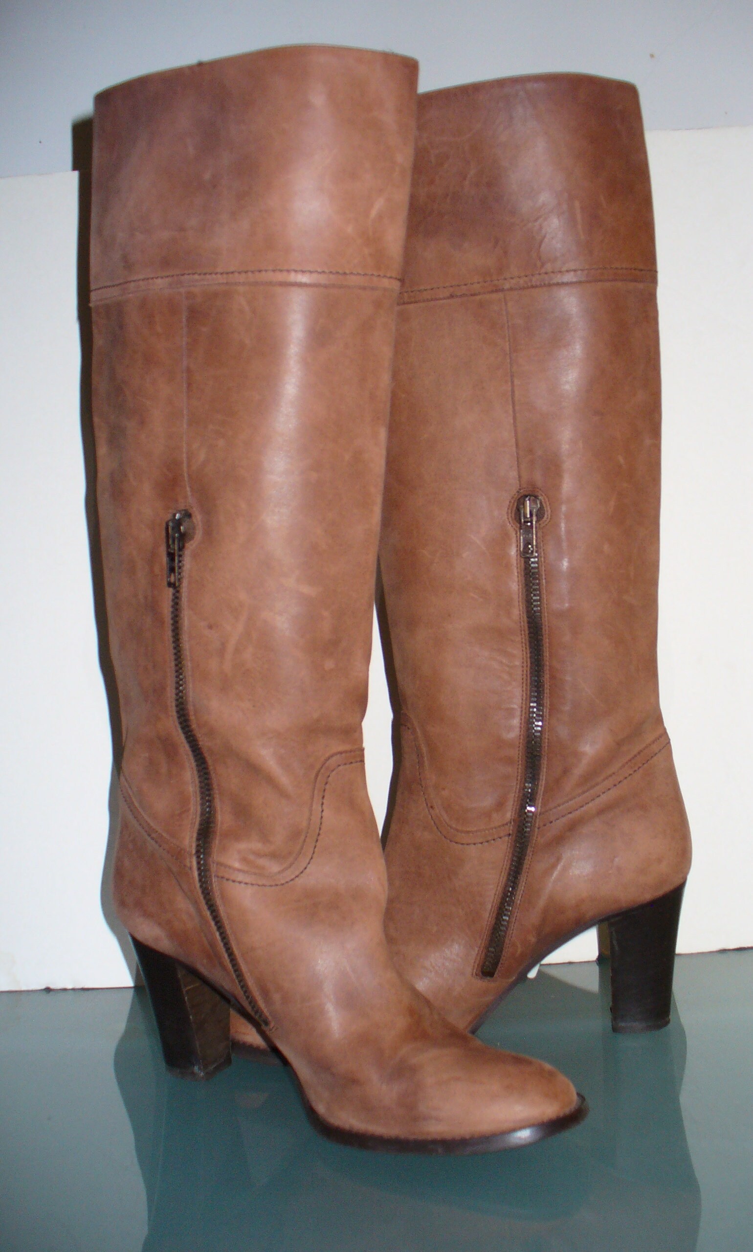 Made in Italy J. Crew Rugged Leather Boots Size 8.5