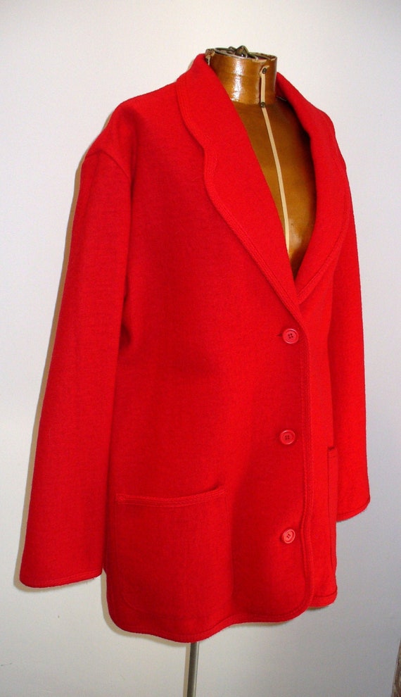 Vintage Made in Italy Boiled Wool Jacket Size S - image 1