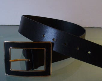 Vintage Banana Republic Made in Italy Heavy Leather Belt Size XS