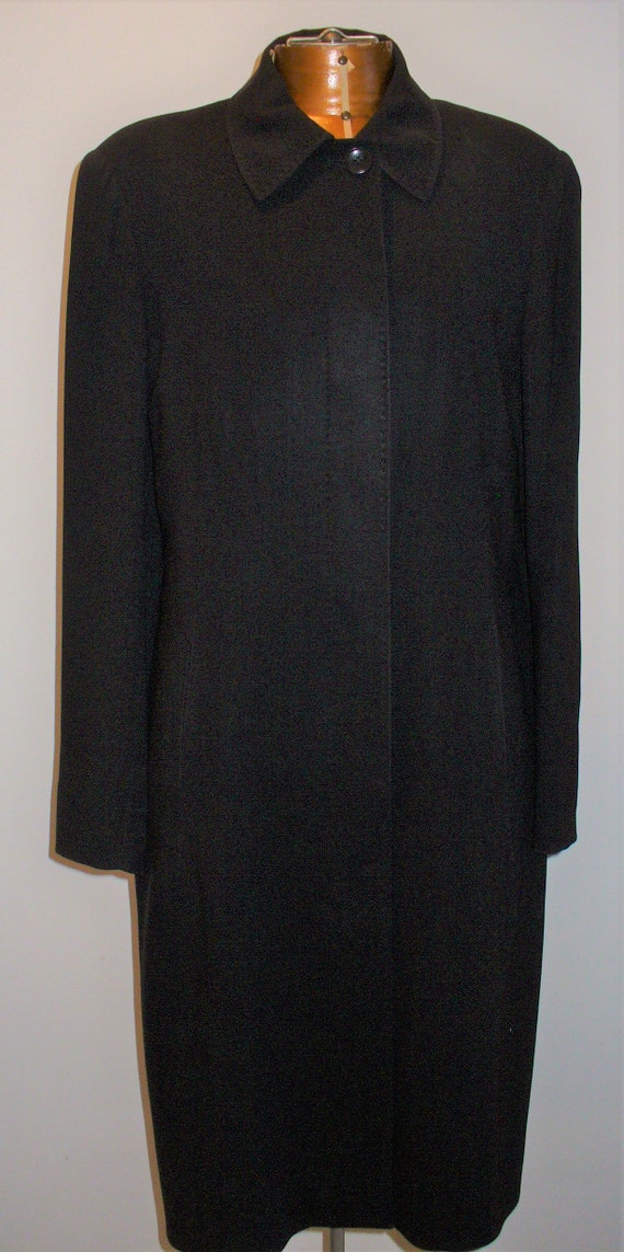 Cinzia Rocca Made in Italy Black Gaberdine Coat - image 3