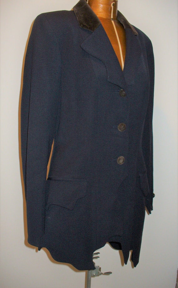 Moschino Made in Italy Navy Wool Jacket Size 10 US