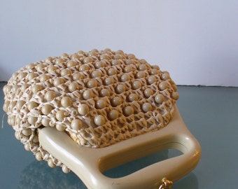 Made in Italy Bead and Raffia Handbag