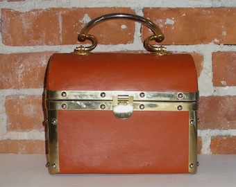 Vintage Rosenfeld Made in Italy Train Trunk Box Purse