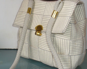 Made in Italy Woven Seat Belt Shoulder Bag