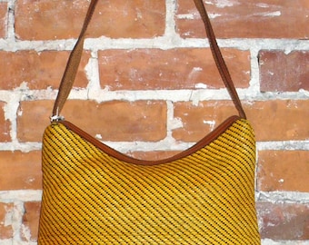 Vintage Made in Italy The Trend Straw & Leather Shoulder Bag