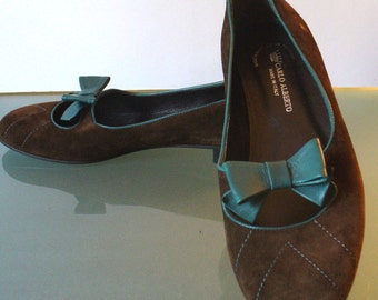 Made in Italy Carlo Alberto Suede & Leather Ballet Flats Size 6M US