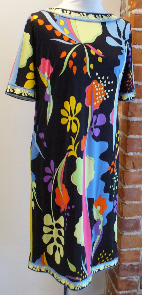 1960s Bessi Silk Printed Maxi Dress