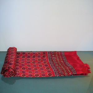 Vintage Cisco Made in Italy Hand Block Print Foulard Silk Neck Scarf