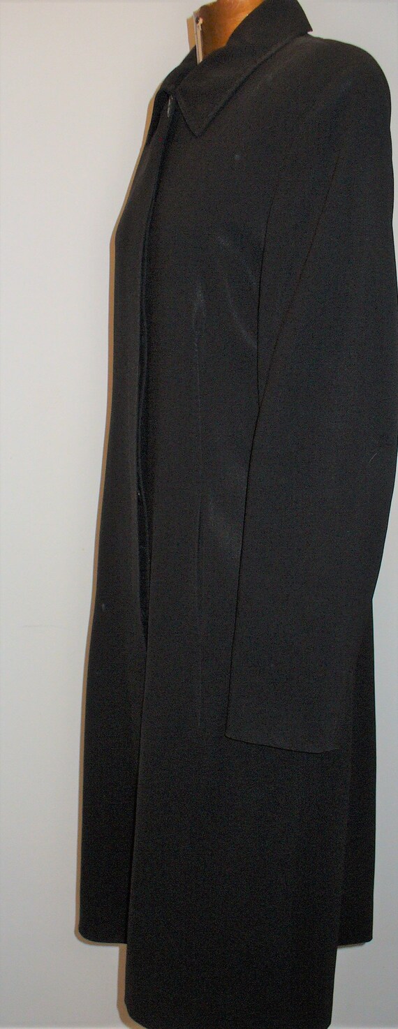 Cinzia Rocca Made in Italy Black Gaberdine Coat - image 4