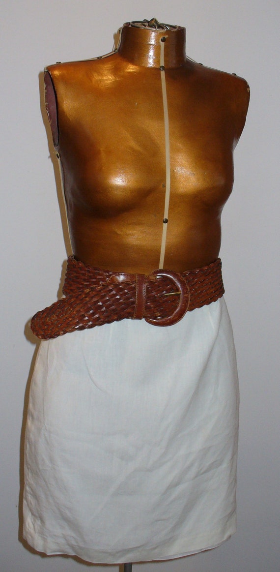 Vintage Max Mara Made in Italy Linen Skirt Size 4 US