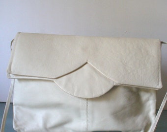 Vintage XLarge Ivory Clutch Made in Italy