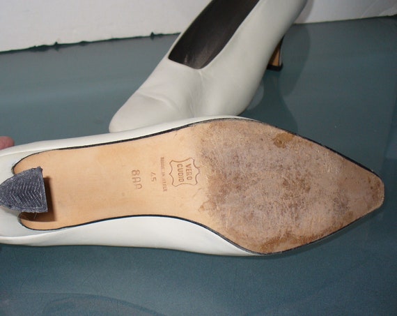 Via Spiga Made in Italy Ivory Squash Heel Pumps S… - image 7