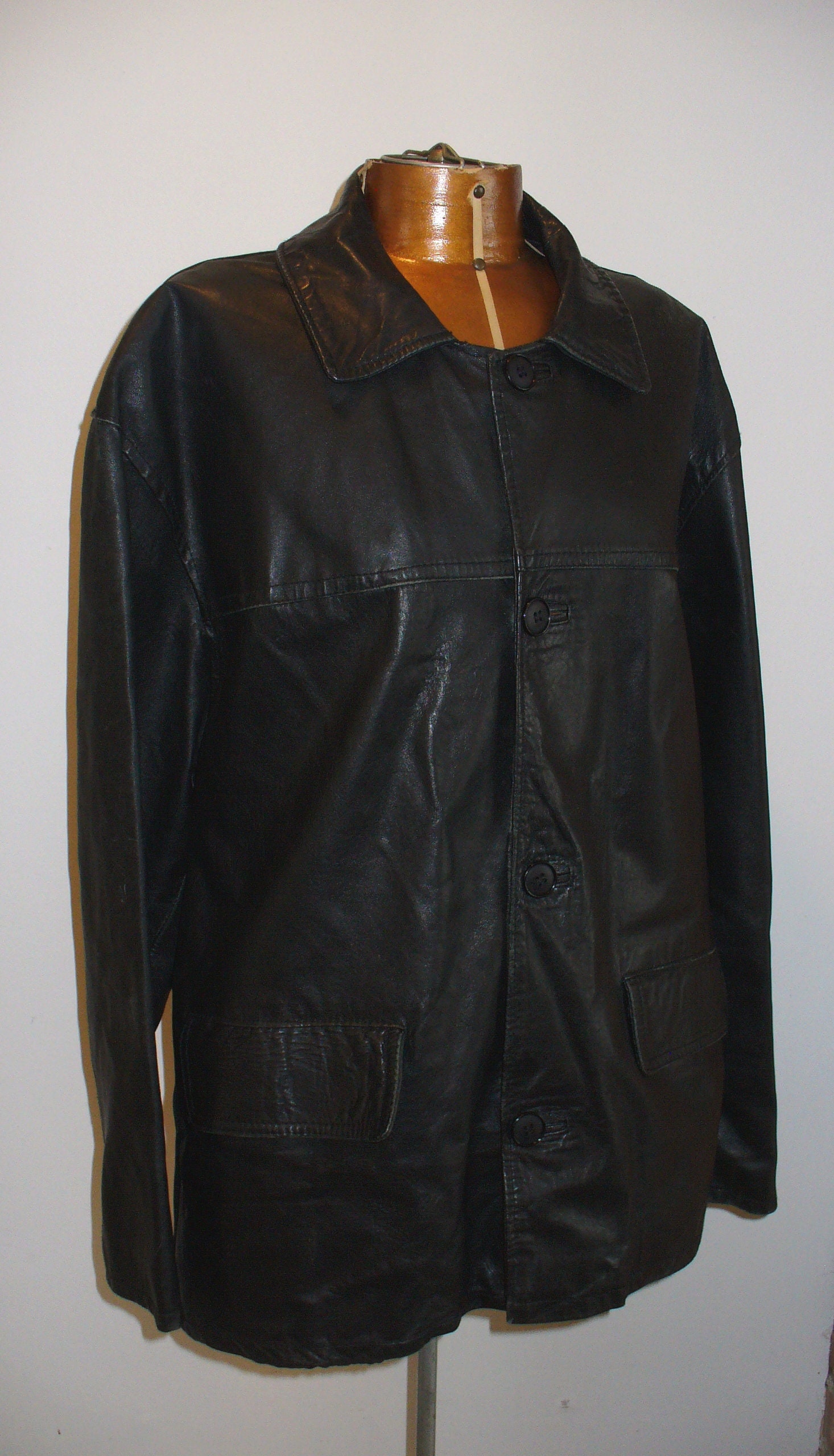 Vera Pelle Made in Italy Classic Leather Jacket Size XS Etsy