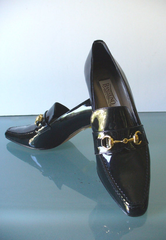 Vintage Bandolino Patent Leather Heels 9N Made in 