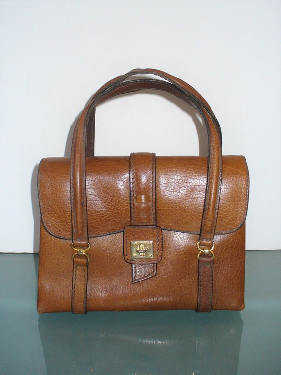 Vintage Made In Italy Dainty 1960's Leather Accor… - image 1