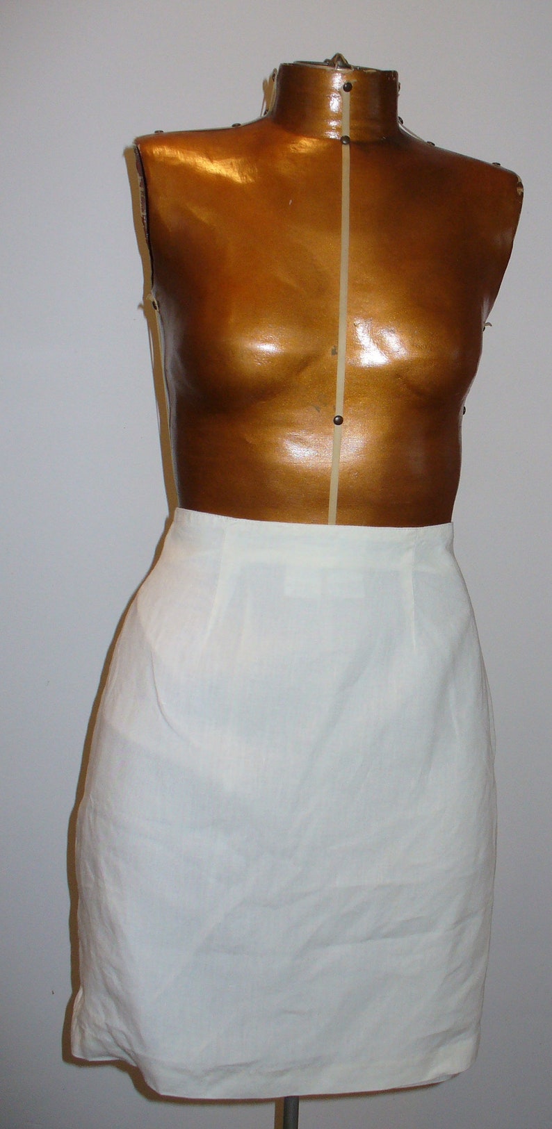 Vintage Max Mara Made in Italy Linen Skirt Size 4 US image 1