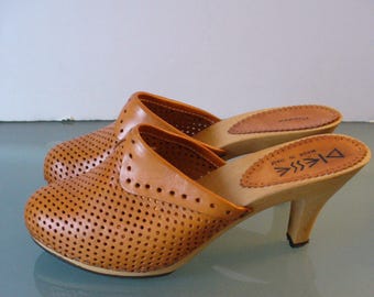 Vintage Diesse  Made in Italy Heeled Clogs Size 7 US