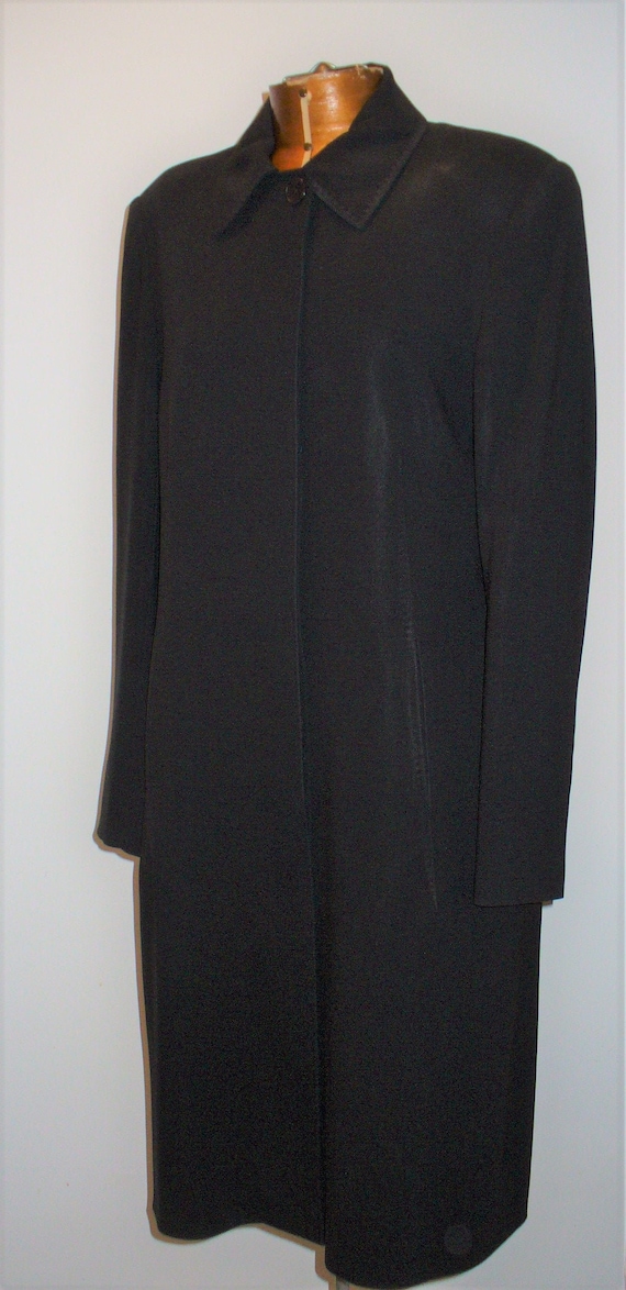 Cinzia Rocca Made in Italy Black Gaberdine Coat - image 1