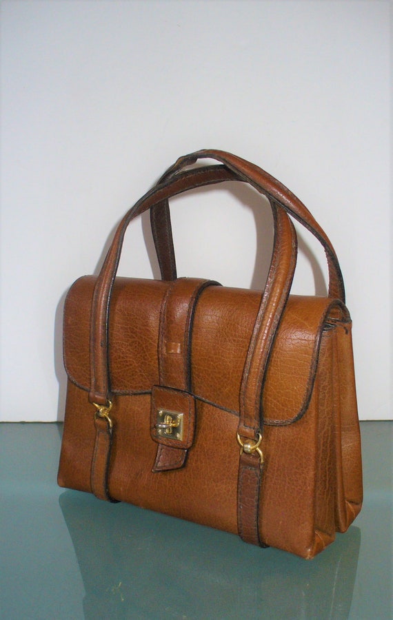 Vintage Made In Italy Dainty 1960's Leather Accor… - image 6