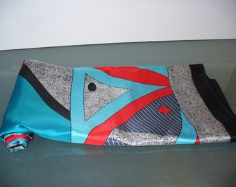 Vintage Made In Italy Smithsonian Art Print Scarf