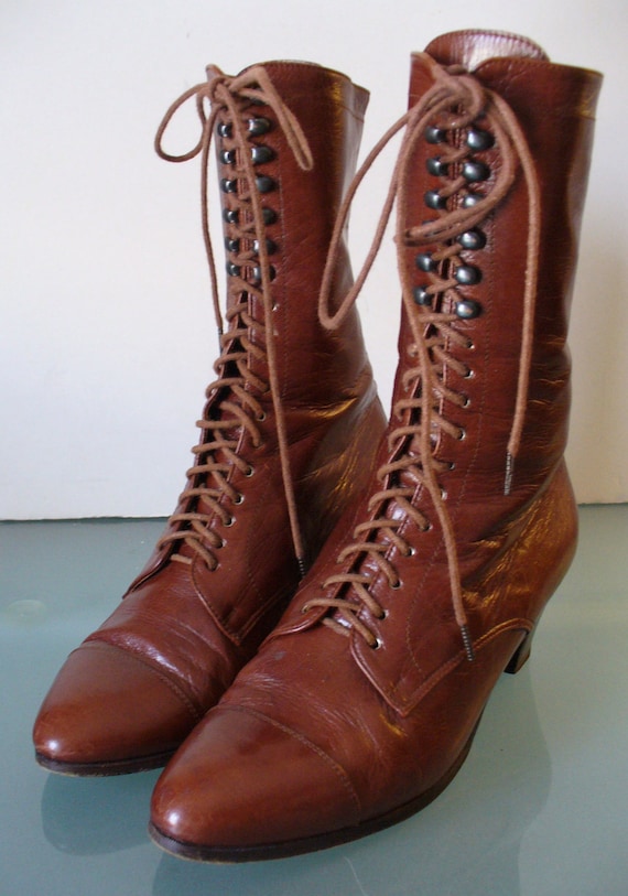 Made in Italy Ralph Lauren Granny Boots Size 5.5B