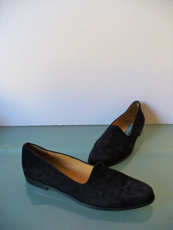 Cole Haan  Black Suede Loafers Made in Italy Size 9 AAA US