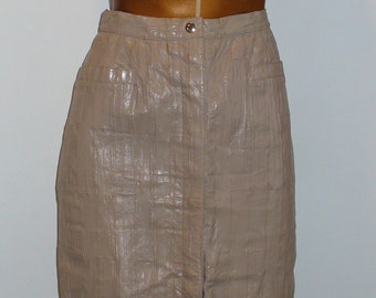 Vintage Krizia  Made in Italy Eel Skin Skirt Size 44 EU
