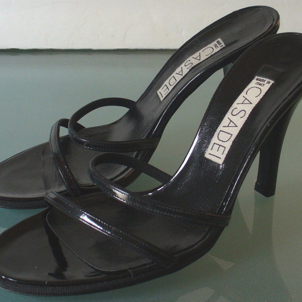 Casadei Made in Italy Patent Leather Strappy Dress Sandals Size 5