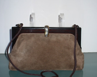 Vintage Made in Italy  Suede Clutch Bag