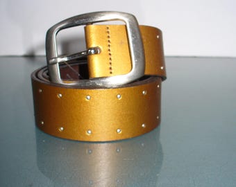 New York Company Made in Italy  Gold Belt Size M